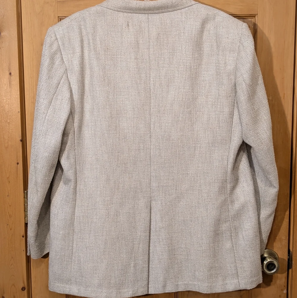 Vintage Kuppenheimer Tweed Sport Coat Wool Blazer Jacket Beige Winter Men's 46L